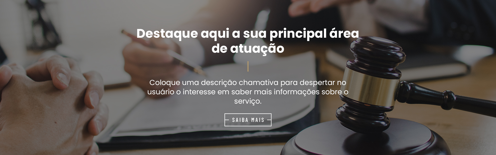 Imagem do slide Destaque aqui sua principal área de atuação - 